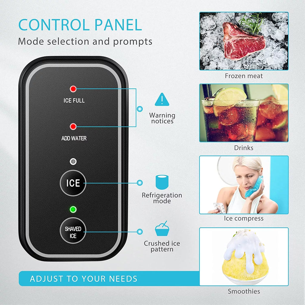VIVOHOME 2 in 1 Countertop Ice Maker & Ice Shaver Machine A608