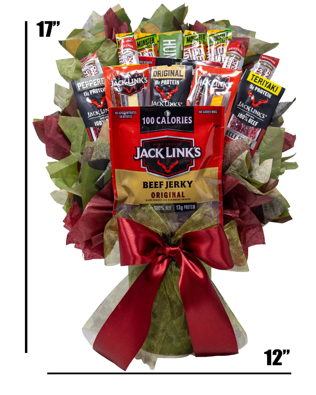 Beef Jerky Bouquet Variety Pack with Name Brand Meat Snacks A88971