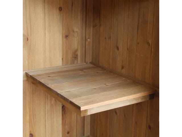 Mcombo Garden Solid Wood Tool Shed, Brown C148207