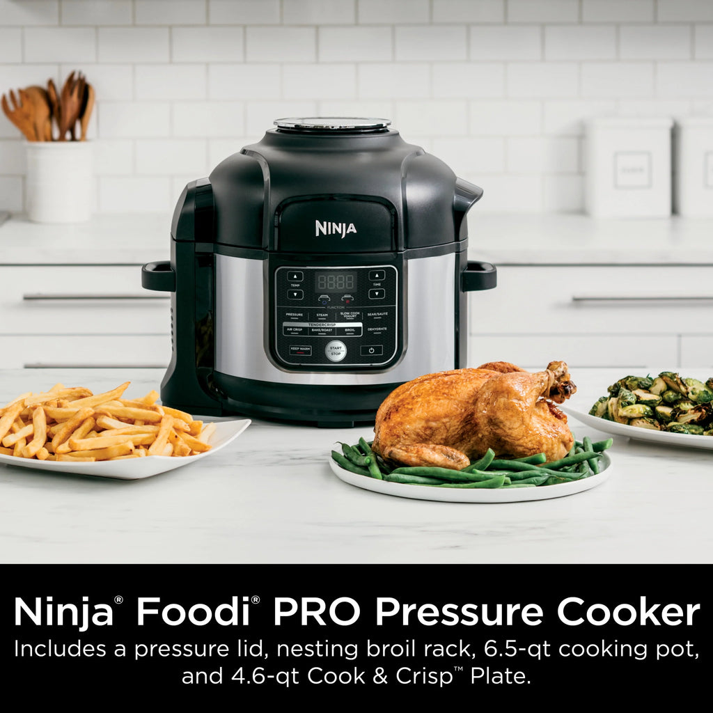 Ninja Foodi 10-in-1 6.5-Quart Pro Pressure Cooker Air Fryer Multicooker, Stainless S606