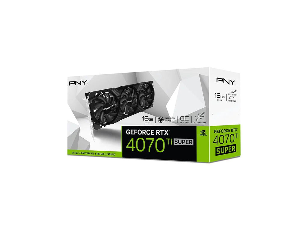 PNY GeForce RTX 4070 Ti SUPER 16GB VERTO Overclocked Triple Fan Graphics Card K308810