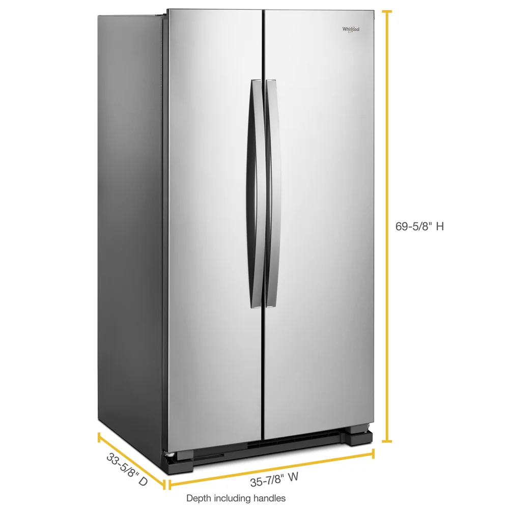 Whirlpool WRS315SNH 36" Side by Side Refrigerator, Stainless Steel L115
