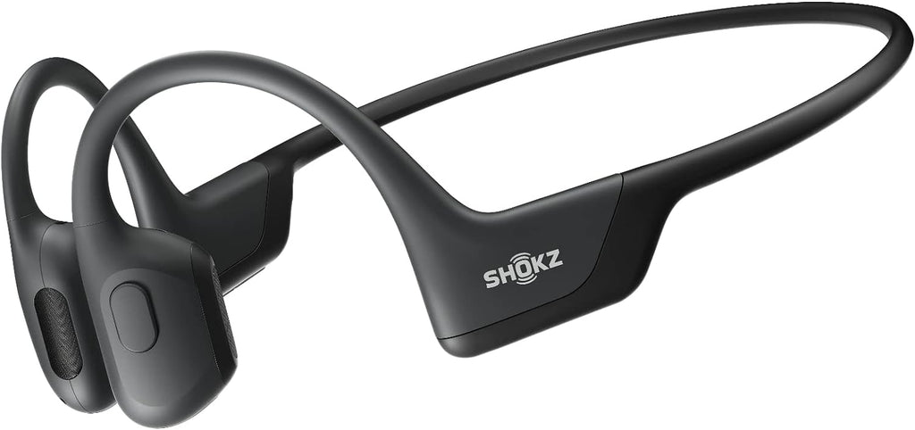 Shokz OpenRun Pro - Premium Bone Conduction Open-Ear Bluetooth Sport Headphones - Sweat Resistant Wireless Earphones for Workouts and Running with Deep Base - Built-in Mic, with Headband (Blue)