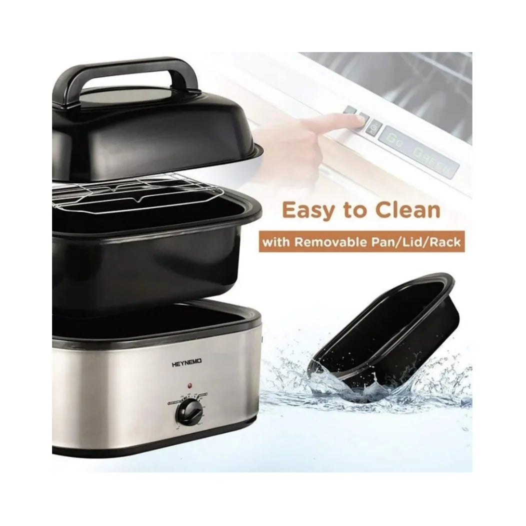 CozyHom 24 QT Electric Roaster Oven, Stainless Steel, Silver N862883