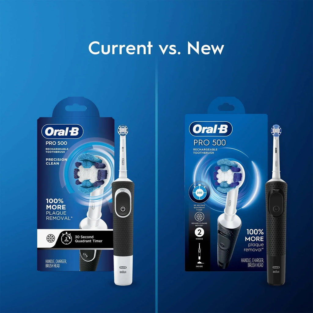 Oral-B Pro 500 Electric Toothbrush Rechargeable Black D378086