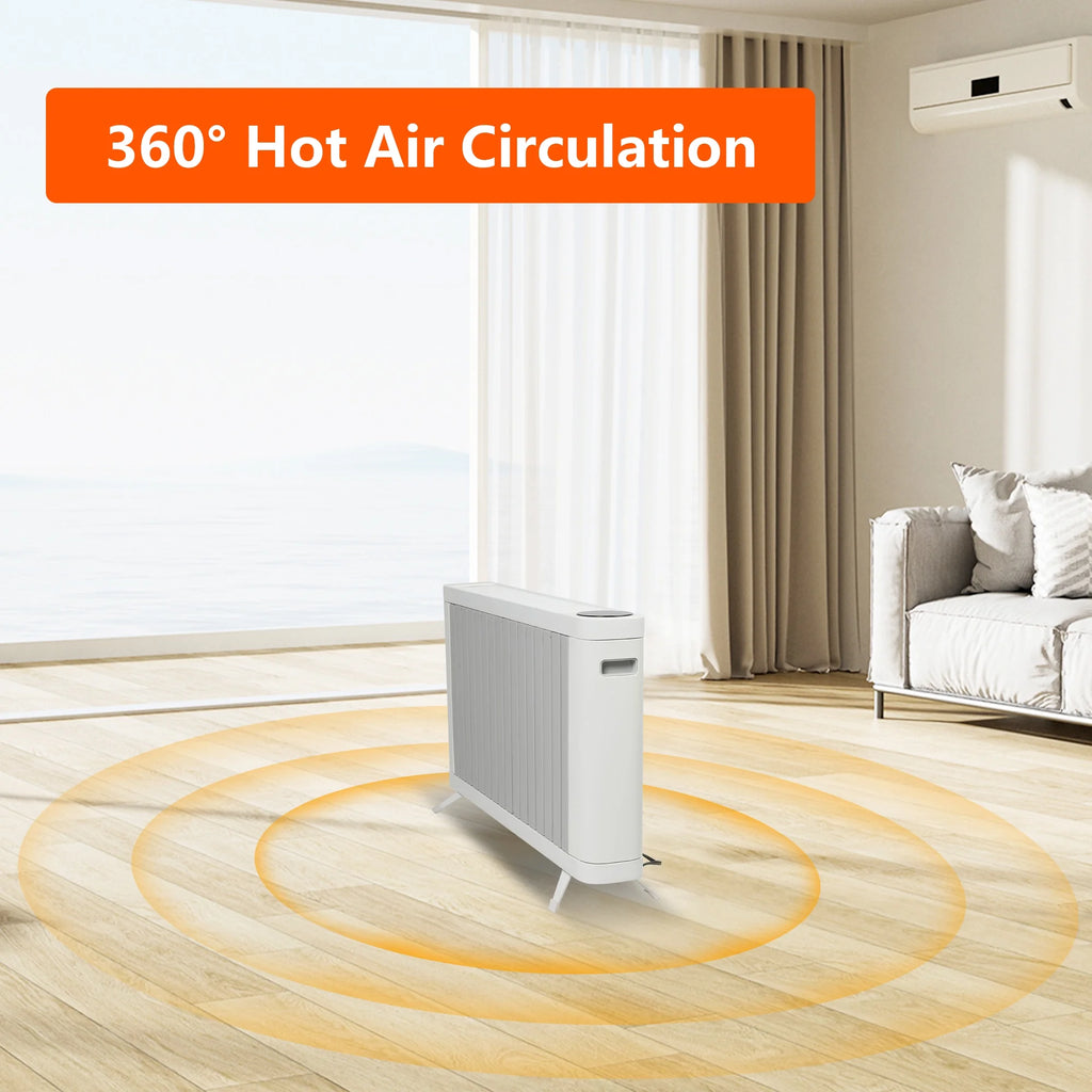 1500W Smart Radiator Space Heater with Thermostat and Timer A225873
