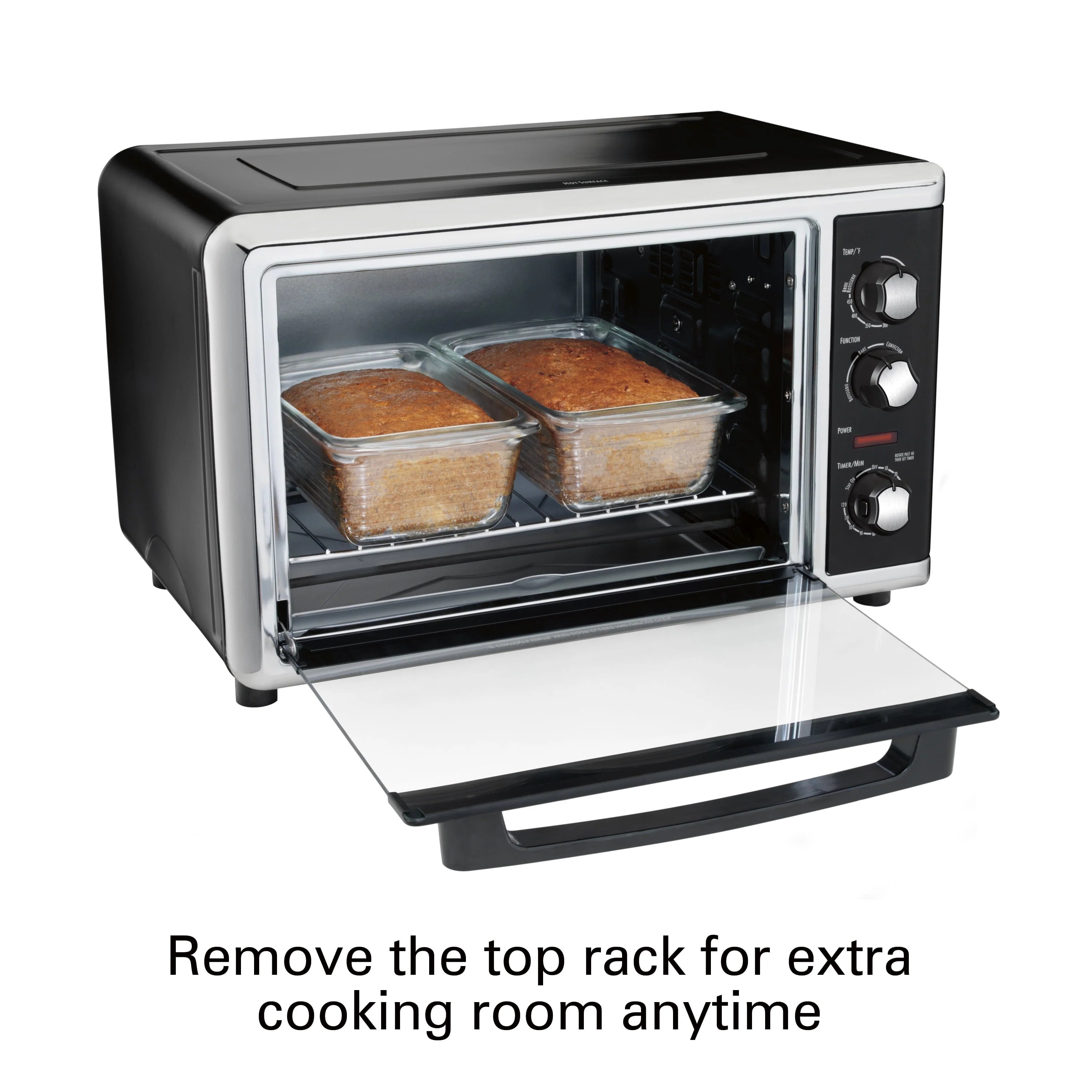 Hamilton Beach Countertop Oven with Convection and Rotisserie, Silver R448302