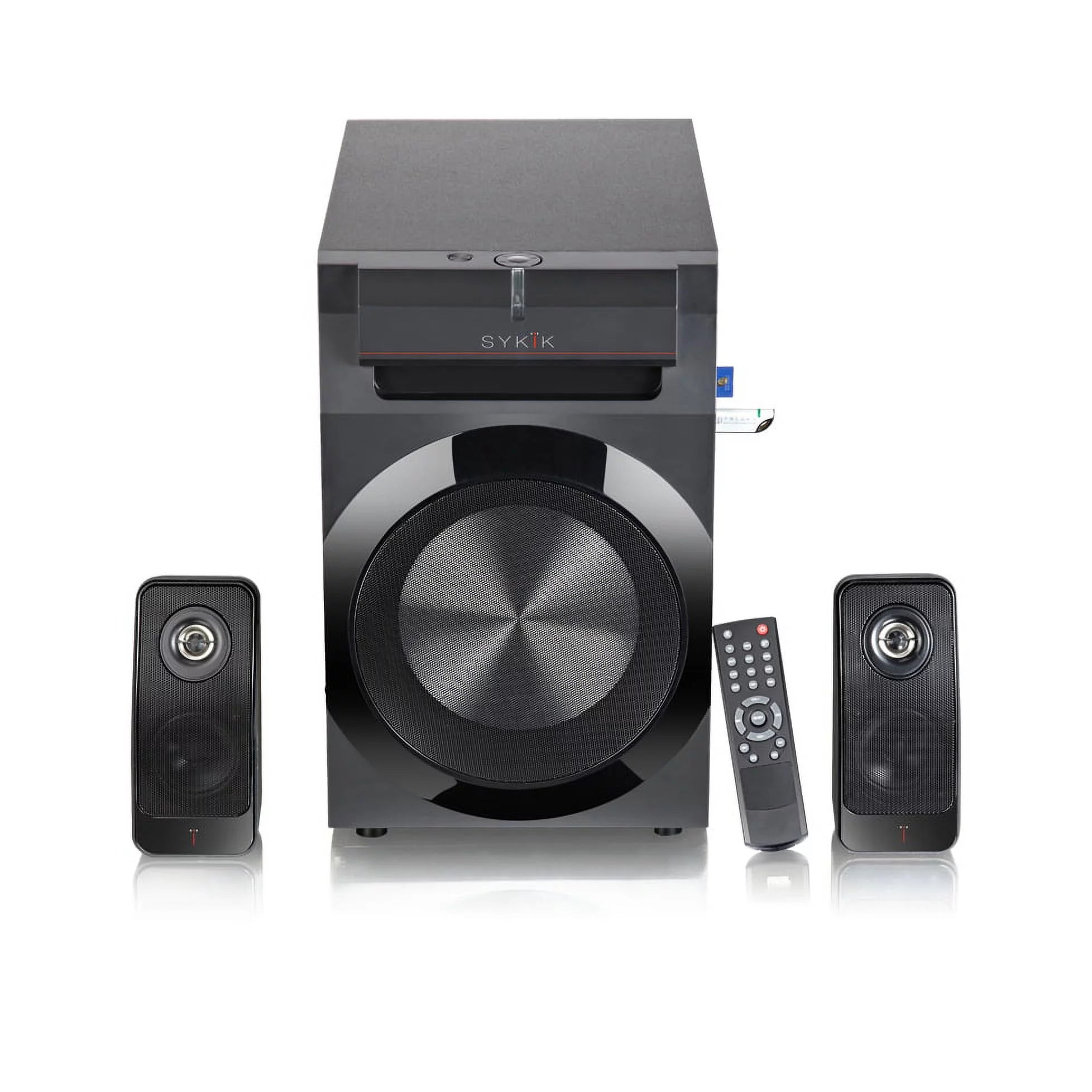 sykik power spp0298bt Bluetooth 210W RMS 8" active subwoofer with remote Q4140