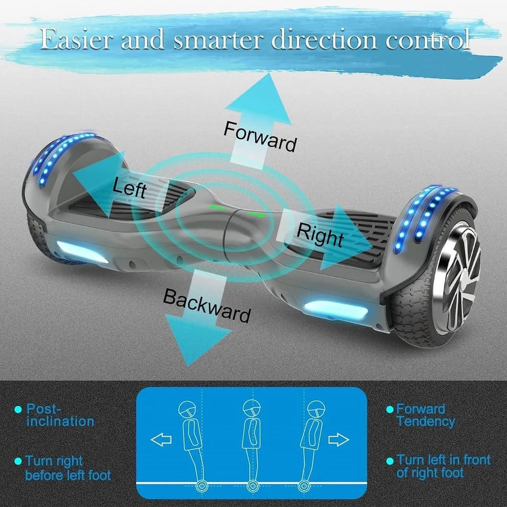 LIEAGLE Hoverboard with Seat Attachment, 6.5 inch Self Balancing Scooter S62540