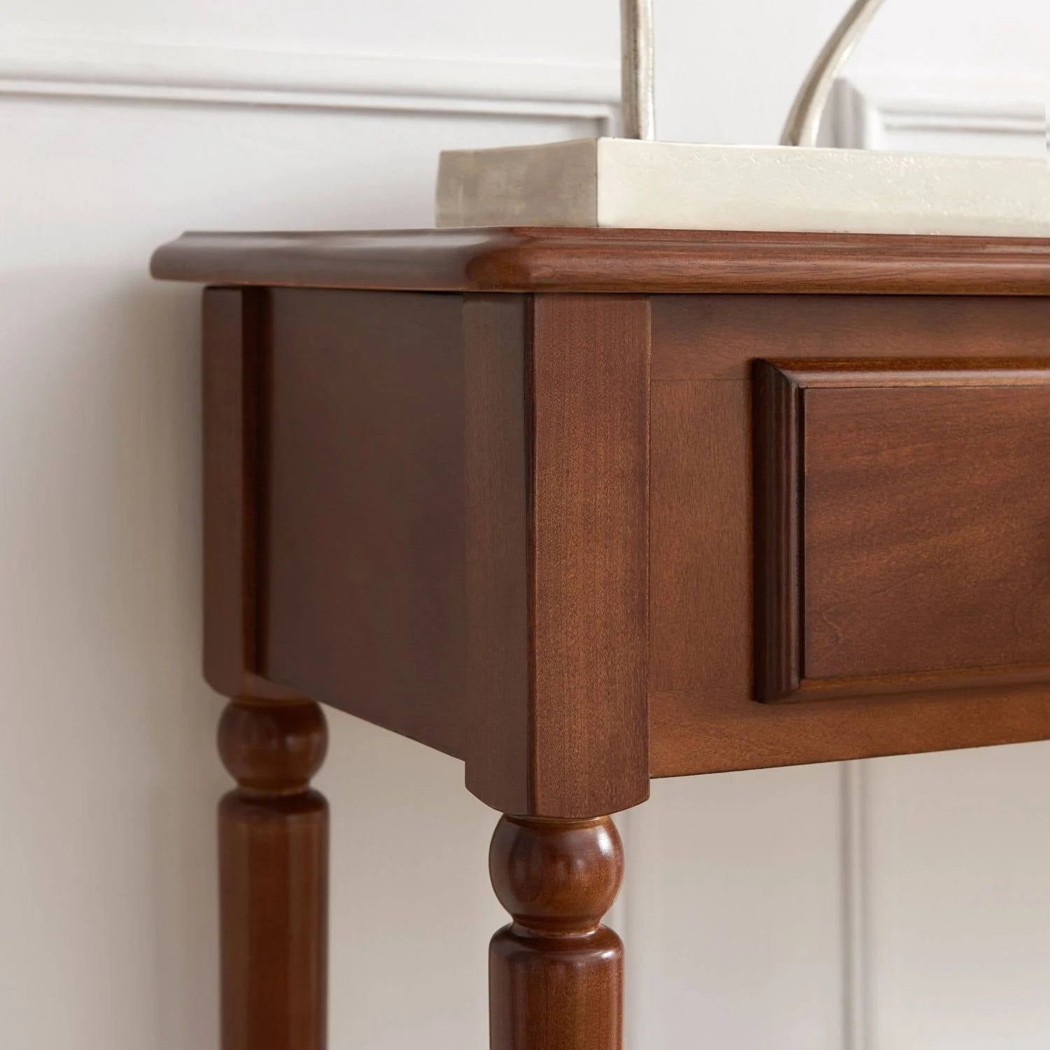 Leick Home Coastal Double Hall Console Table Pecan C208