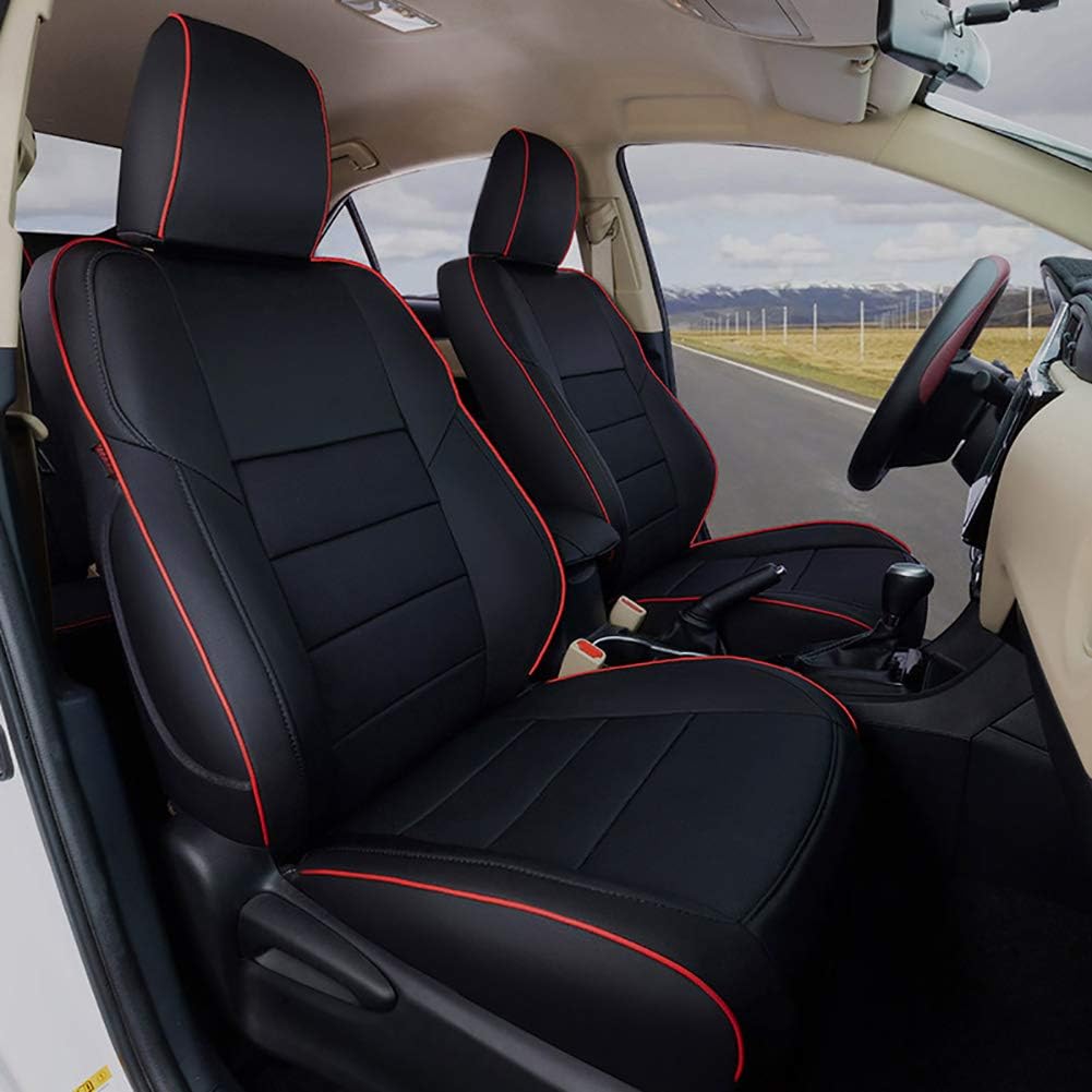 EKR Custom Fit Car Seat Covers for Toyota Camry 2012-2017 Leatherette Black F392414