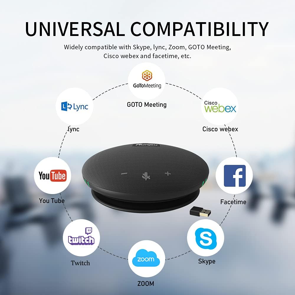 Runpu Video Conference System Bundle with Wireless Speaker and HD Camera E32644