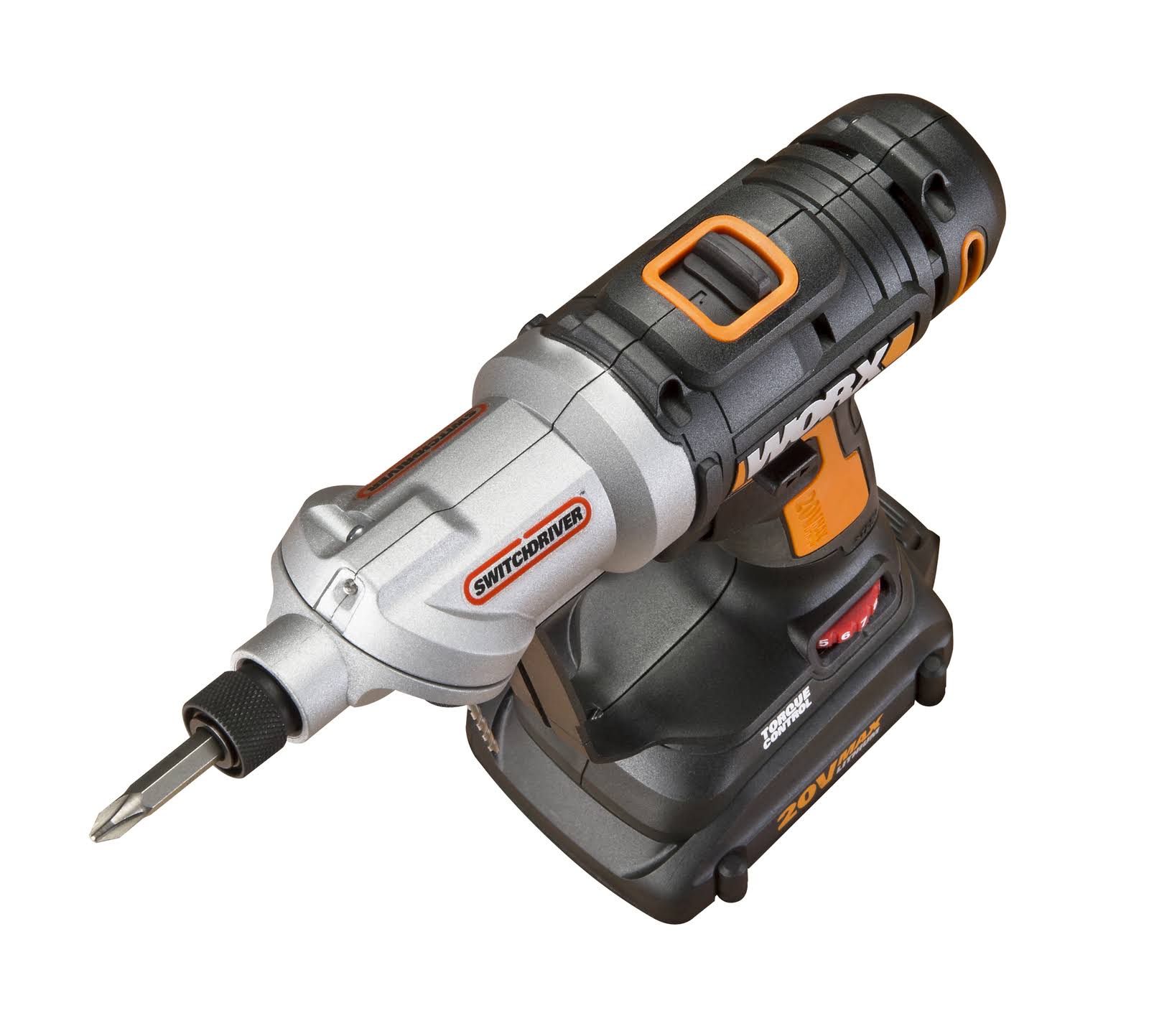 Worx WX176L.1 20-Volt Cordless 1/4 in. Drill and Driver with 67-Piece Accessory Kit N85746