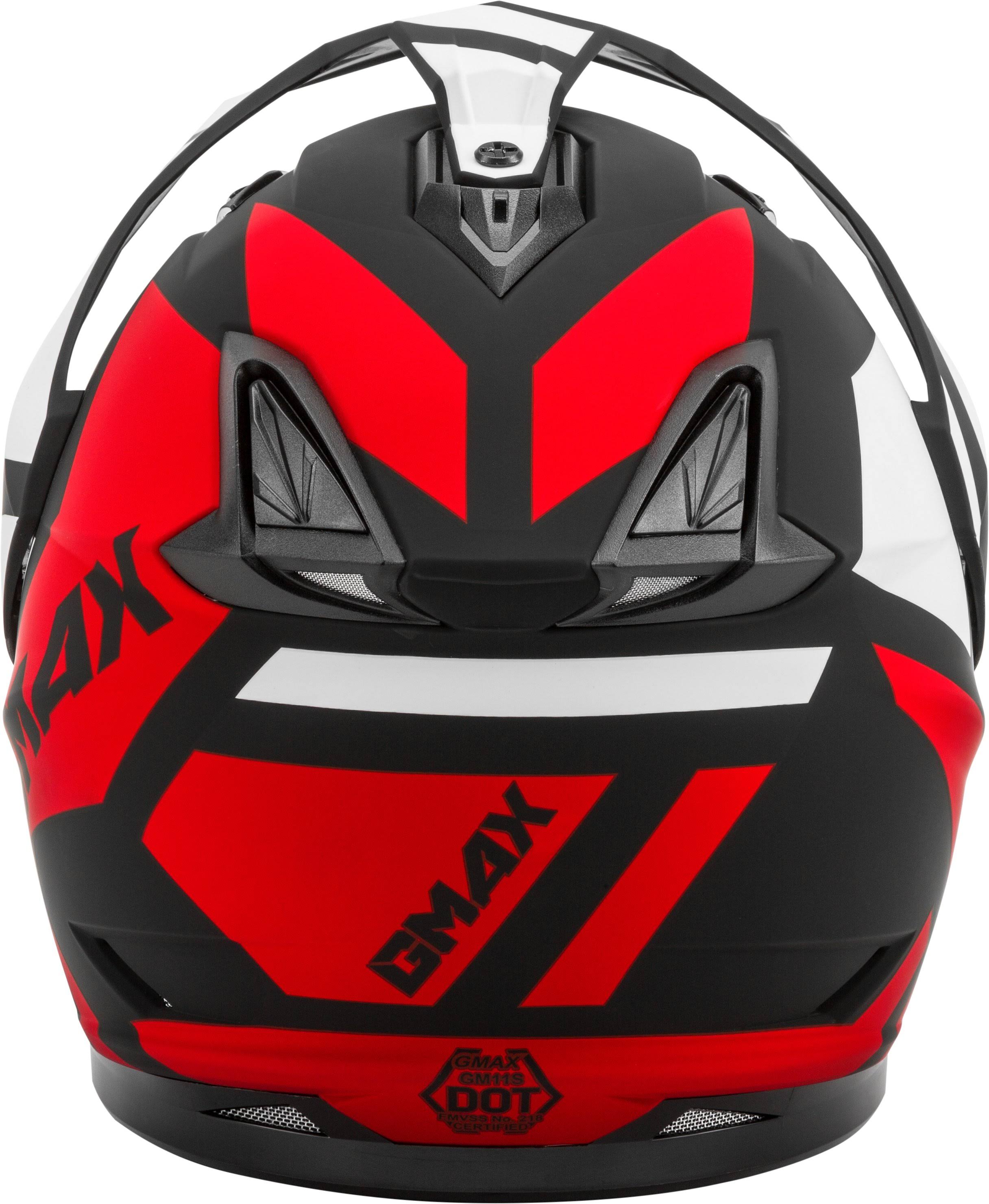 GMAX GM-11S ELEC.SHIELD Snow Helmet Matte Blk/Red/White XL E93747
