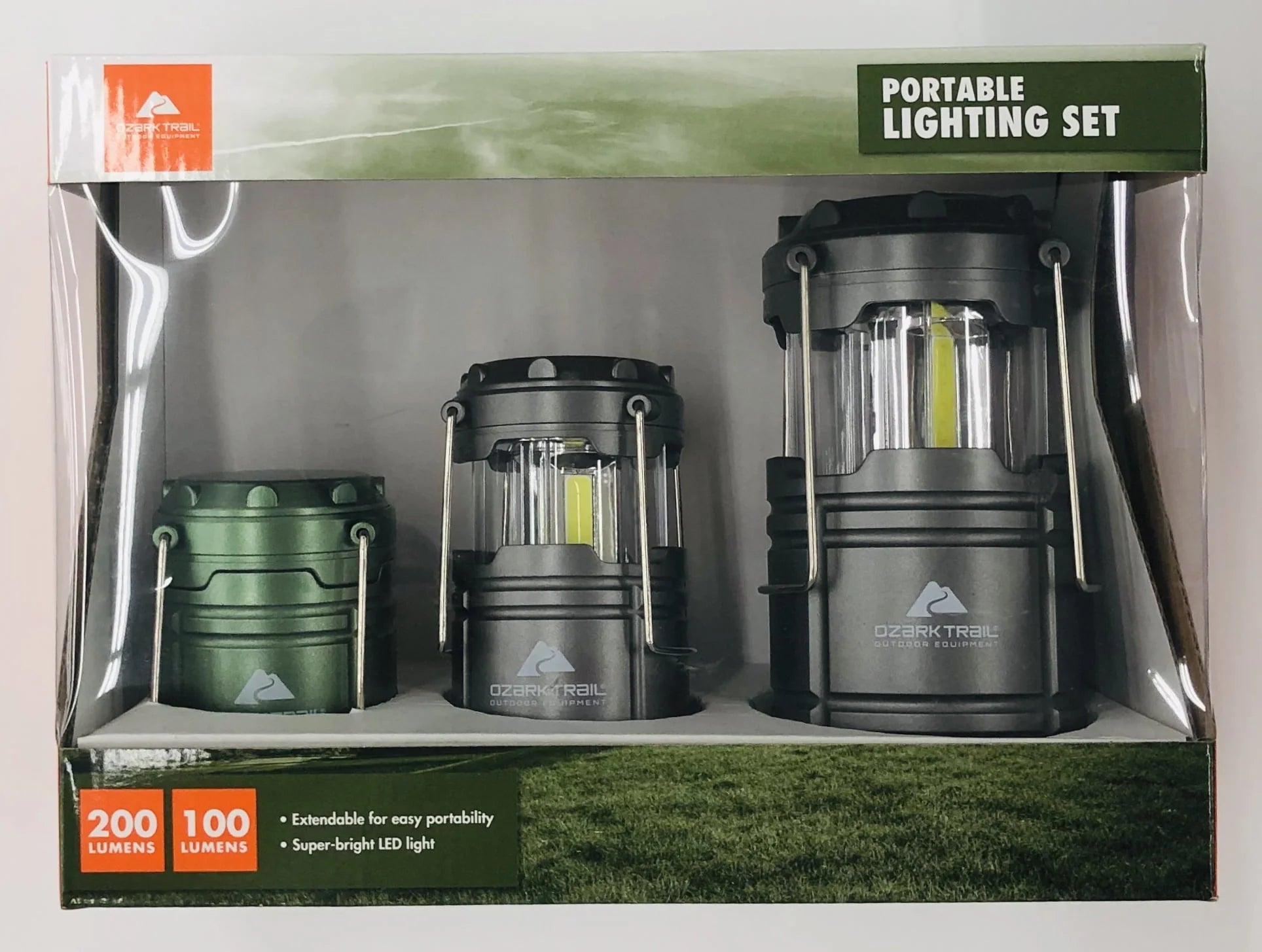 Ozark Trail 3 Pack AAA &AA Batteries LED Camping Lanterns