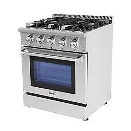 Thor Kitchen 30 inch Freestanding 4 Burner Gas Range in Stainless Steel A4663