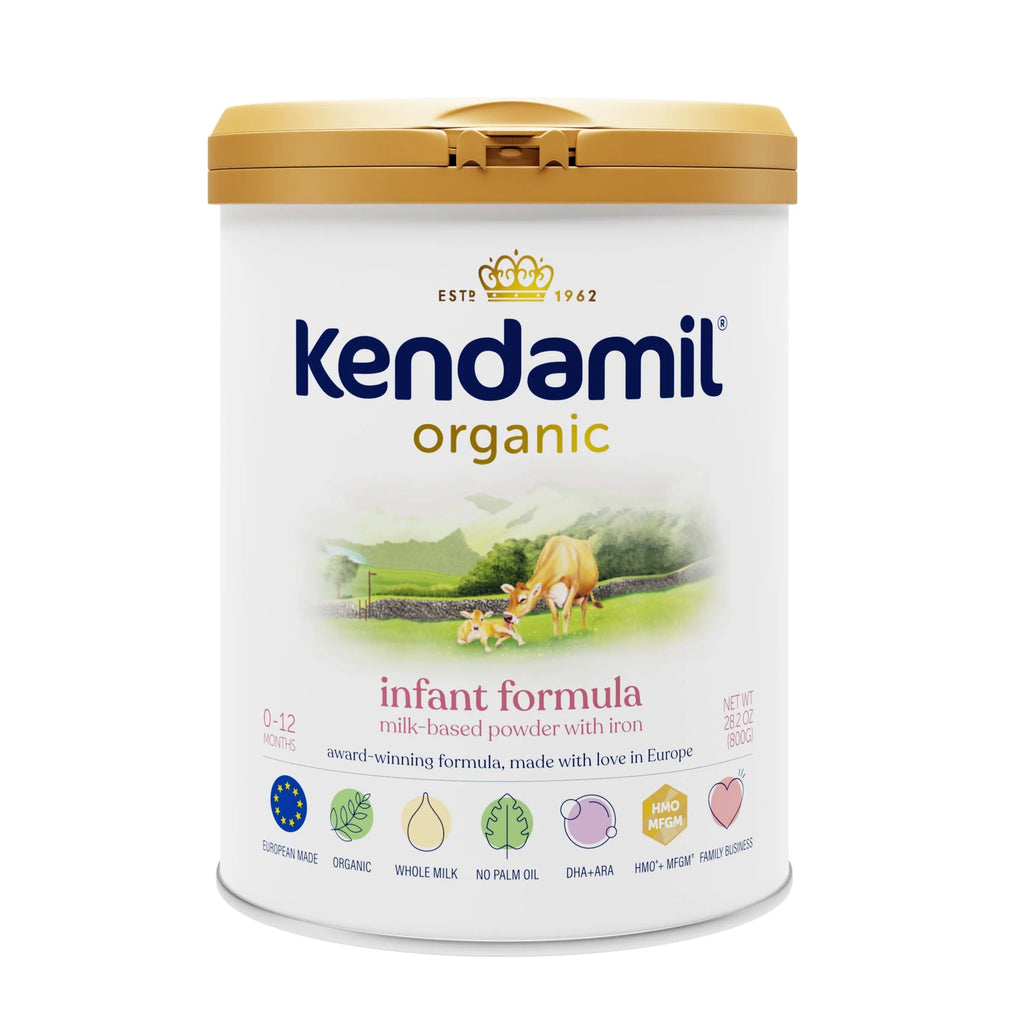 Kendamil Organic Whole Milk Baby Formula Powder, European with HMOs, Prebiotics, No Palm Oil or Added Soy, with DHA, Can, 28.2oz