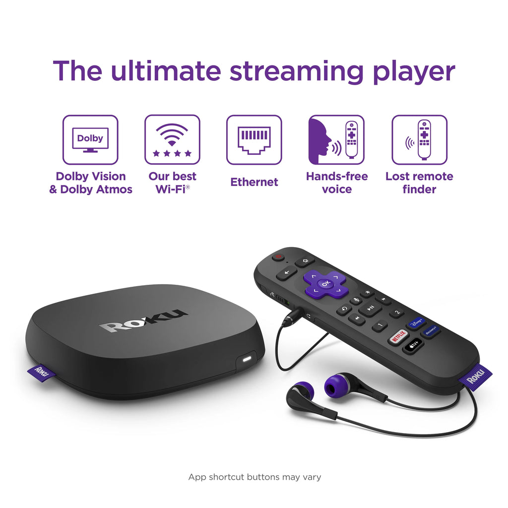 Roku Ultra 4K HDR Dolby Vision Streaming Device with Voice Remote Pro L841