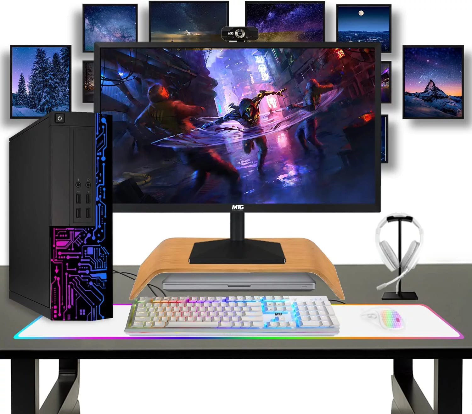TechMagnet Siwa 8 Desktop PC, Core i5, 8GB RAM, 500GB HDD, 27" 165Hz Monitor B784