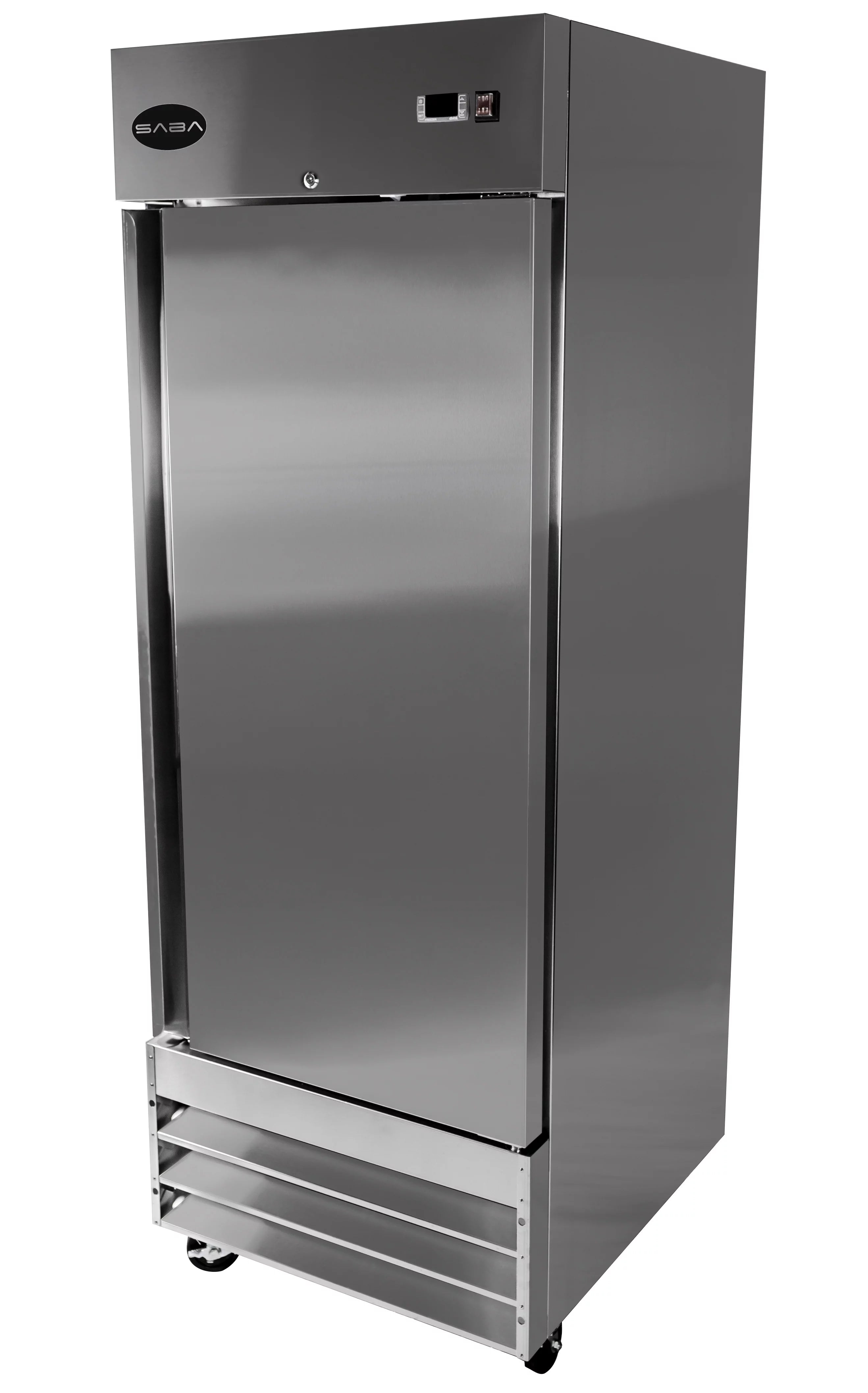 Commercial 23 cu ft Solid Door Stainless Steel Upright Reach-in Freezer A858