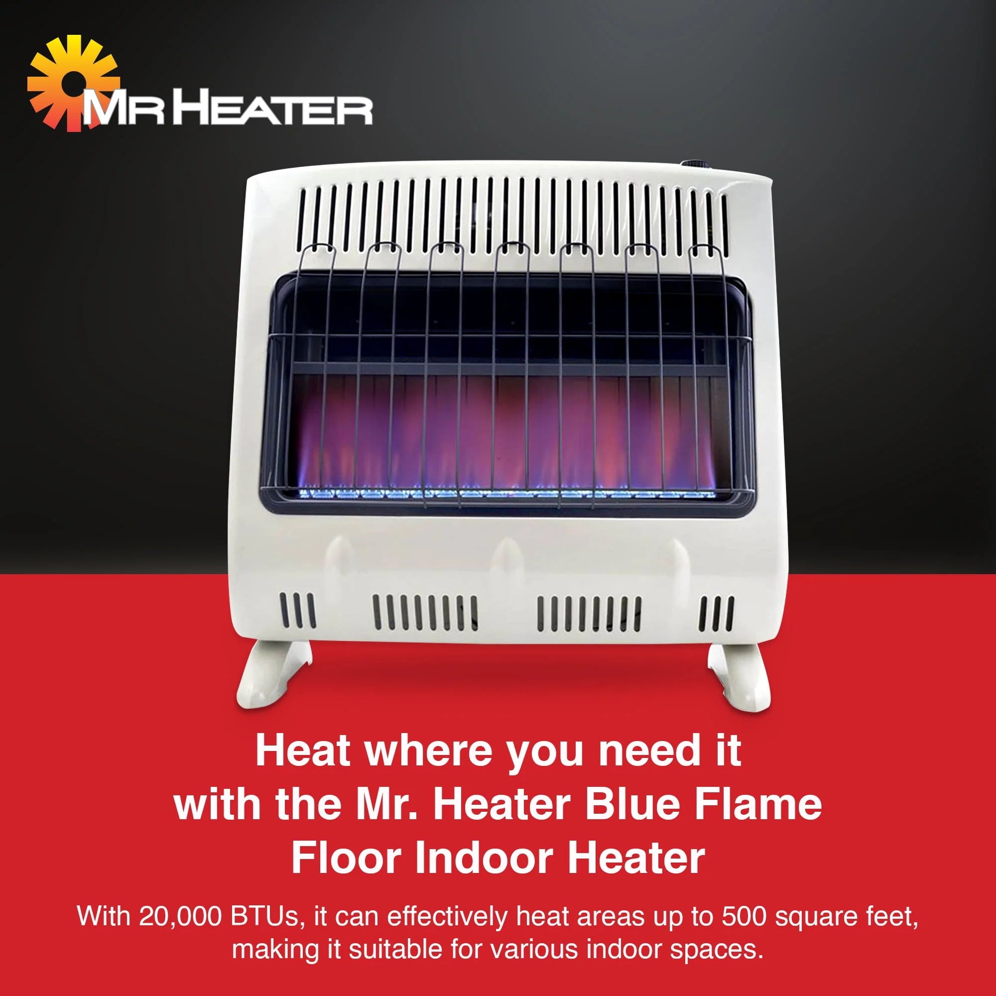 Mr Heater 20000 BTU Vent Free Blue Flame Propane Gas Indoor Heater T10690