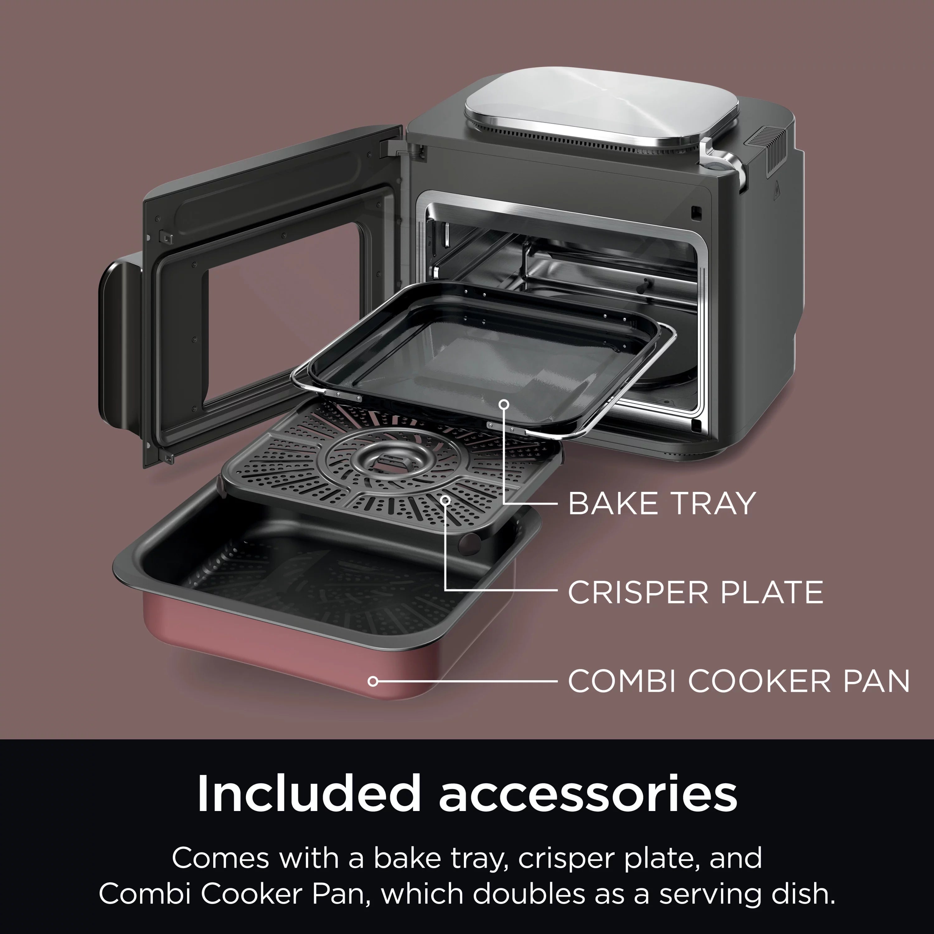 Ninja Combi All-in-One Multicooker, Oven & Air Fryer, Stainless Steel E793