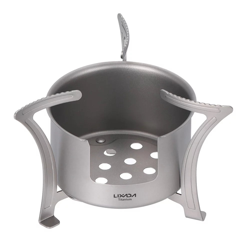 Lixada Ultralight Mini Titanium Alcohol Stove for Hiking O476