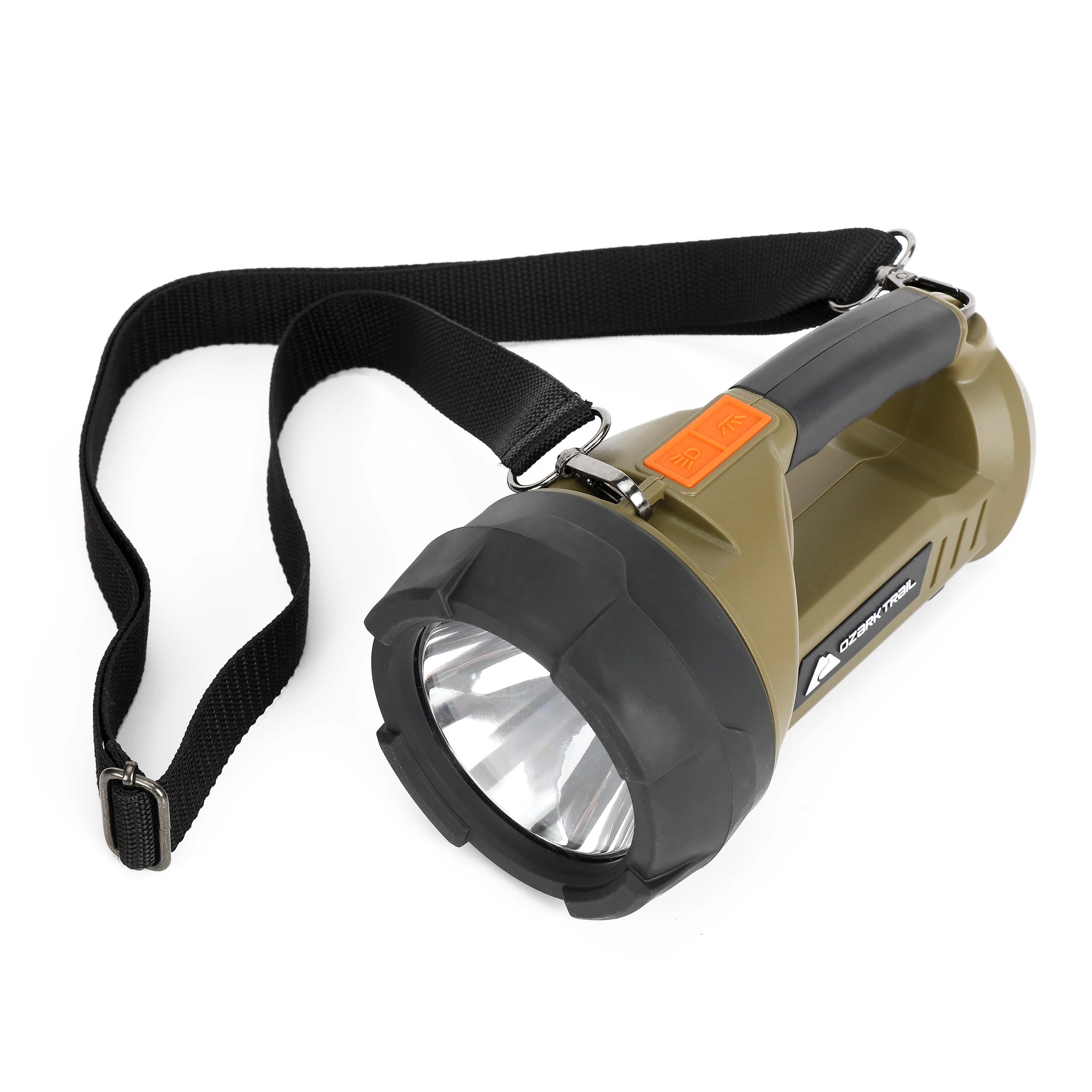 Ozark Trail 2000 Lumen Dual Source LED Rechargeable Spotlight with Power Bank, Olive K593