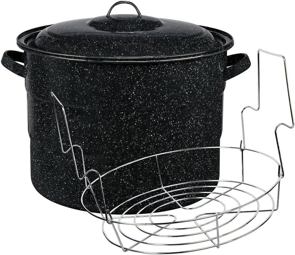 Granite Ware 21.5-Quart Water Bath Canner with Jar Rack