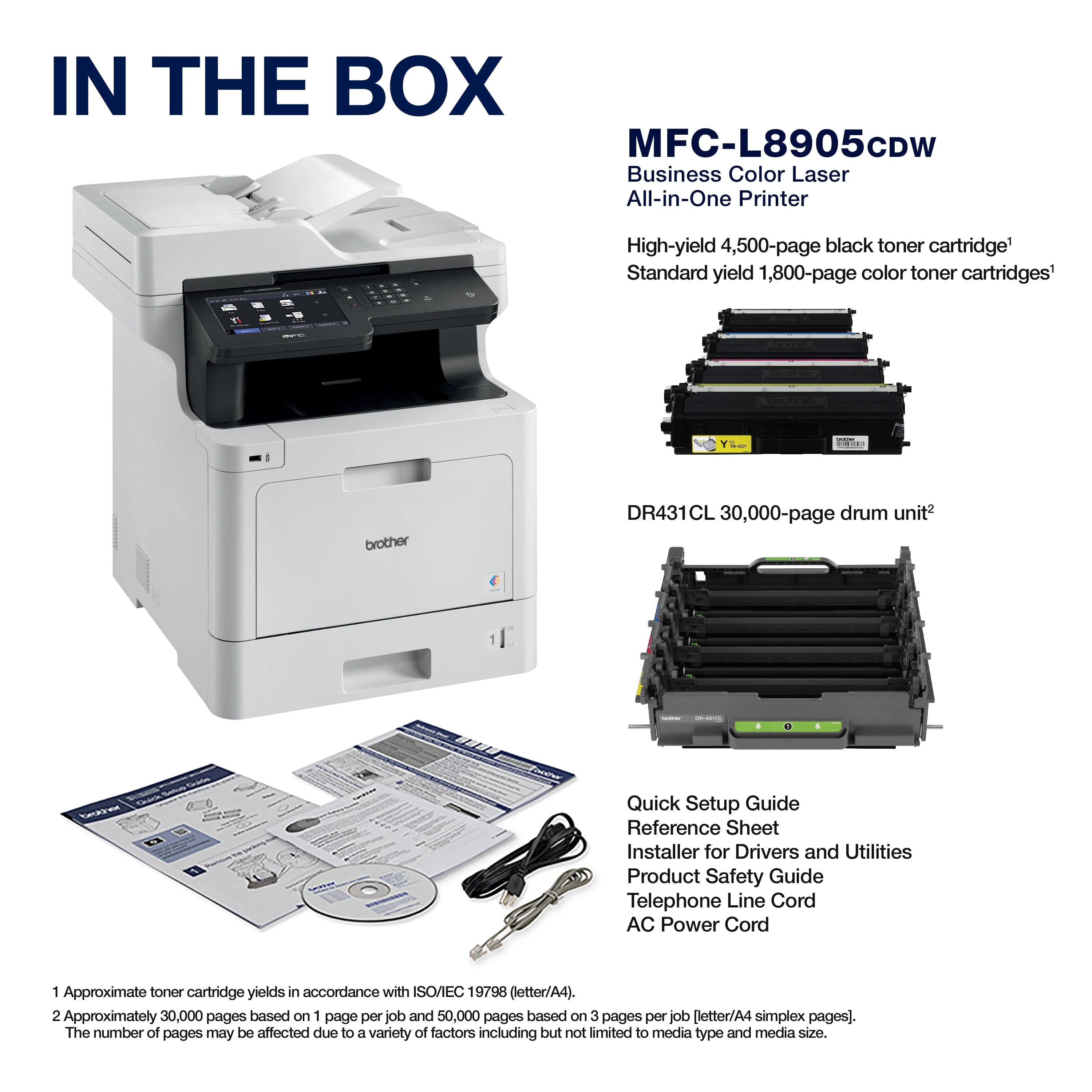 Brother MFC-L8905CDW Business Color Laser All-in-One Printer with Duplex and Wireless R704659
