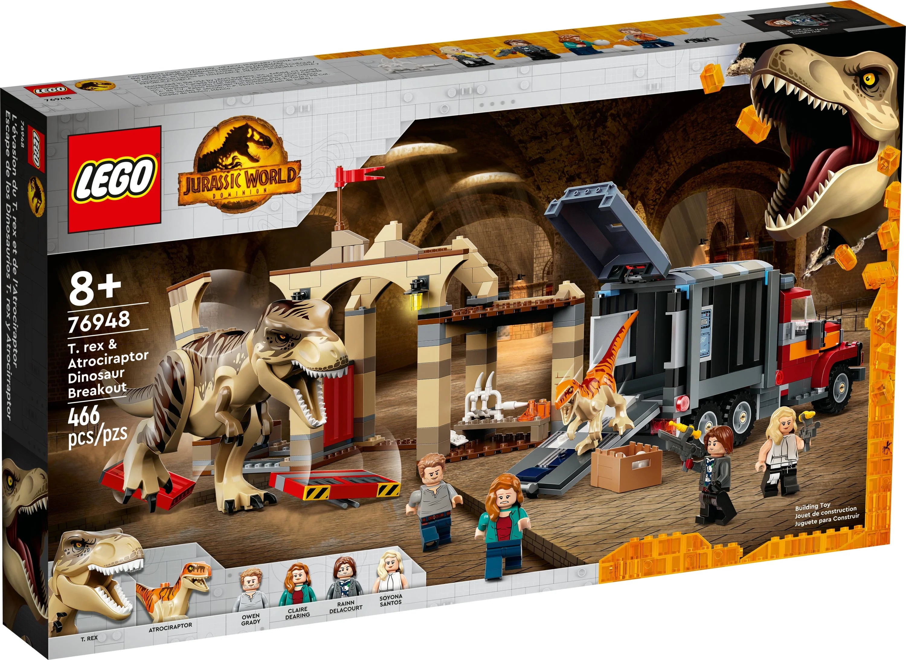 LEGO Jurassic World T. rex & Atrociraptor Dinosaur Breakout 76948 Toy for Kids Ages 8+ H45927