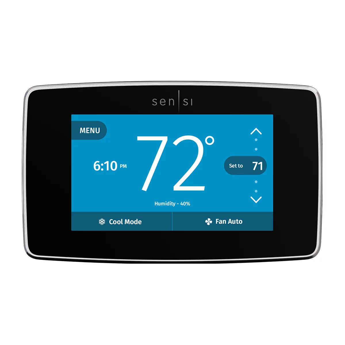 Emerson Sensi Touch Smart Wi-Fi Thermostat, C-Wire Required, Black Y690046