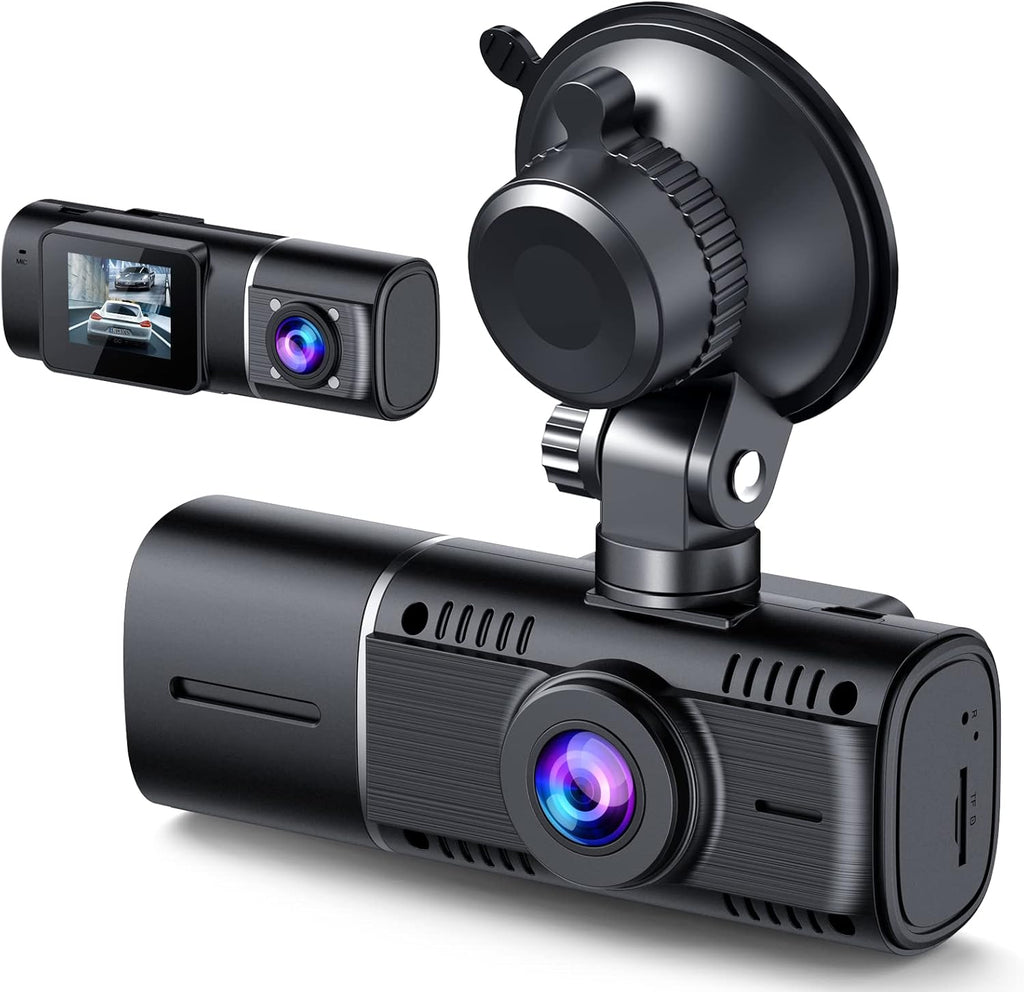 Dual Dash Cam Front and Inside1080P Dash Camera for Cars 1.5" Display 170° Wide Angle Car Camera Driver Recorder with Motion Detection Pack of 2