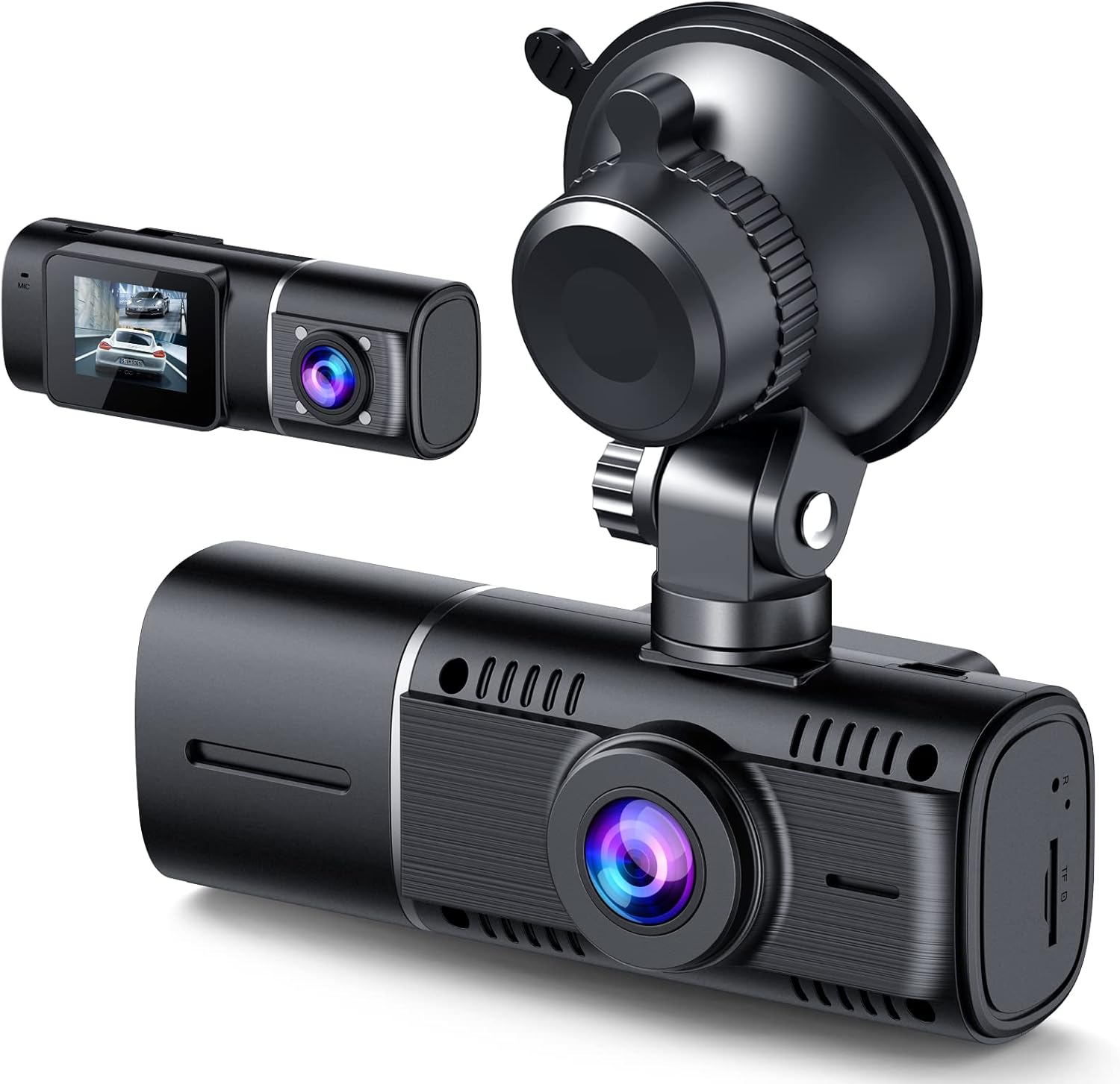 Dual Dash Cam Front and Inside1080P Dash Camera for Cars 1.5" Display 170° Wide Angle Car Camera Driver Recorder with Motion Detection Pack of 2