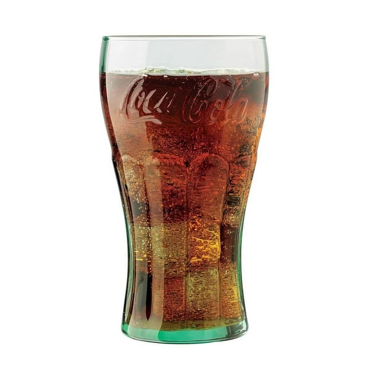 Libbey Coca-Cola 16-3/4-Ounce Glass Tumblers, Georgia Green, Set of 6 Q669