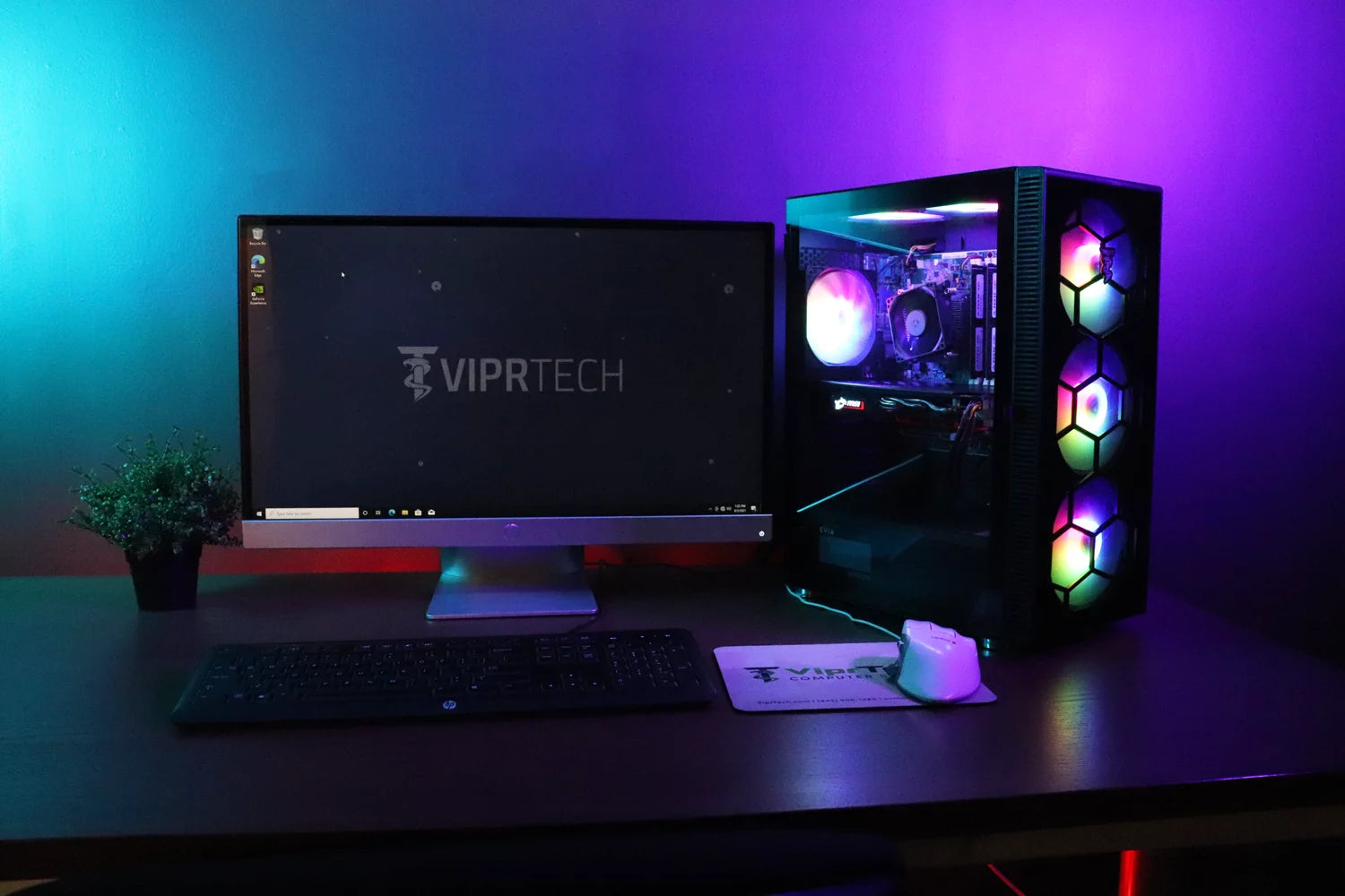 ViprTech.com Gaming PC Desktop - Intel i5, RX 580 8GB, 16GB RAM, 1TB, VR Ready P9537
