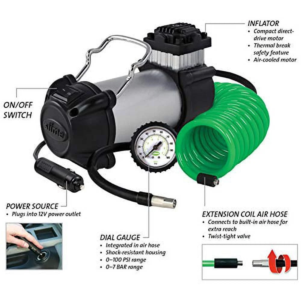 Slime Compact Pro Power 12 Volt Tire Inflator R14458
