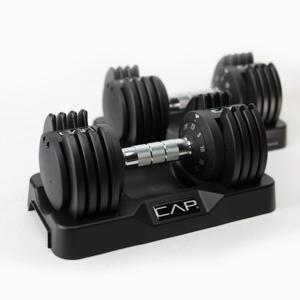 CAP Barbell 25lb Adjustable Dumbbell, Quick Select 5-25 A355