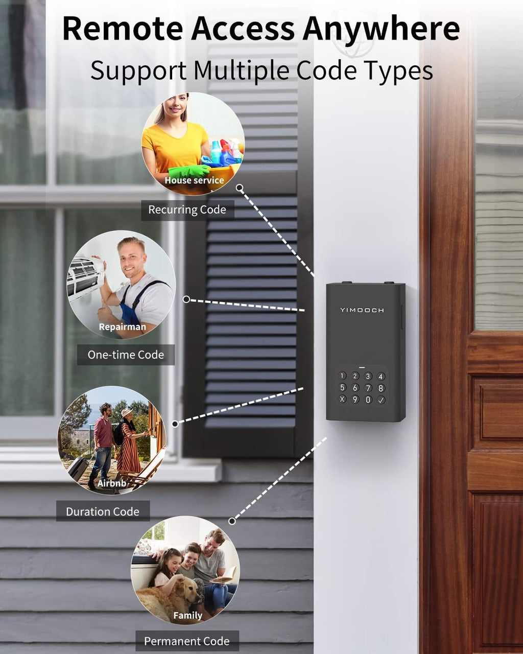YIMOOCH Smart Bluetooth Lock Box for House Keys, Remote Access, Pack of 2 O235