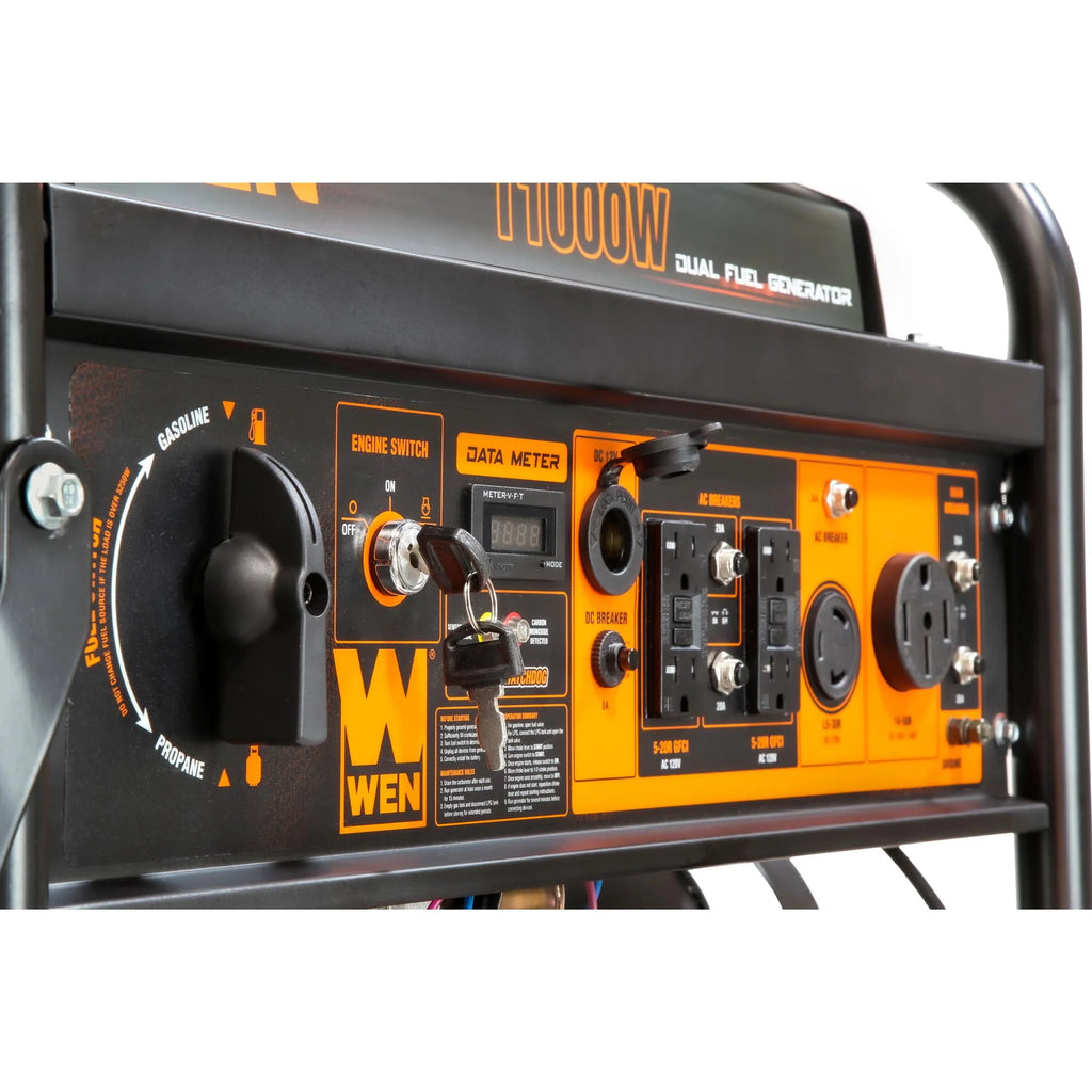 WEN 11000-Watt Dual Fuel Portable Generator with Electric Start V97116