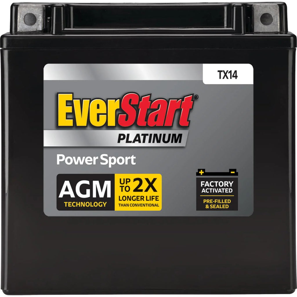 EverStart Premium BOXED AGM Power Sport Battery, Group Size TX14, 12 Volt, 200 CCA K131893
