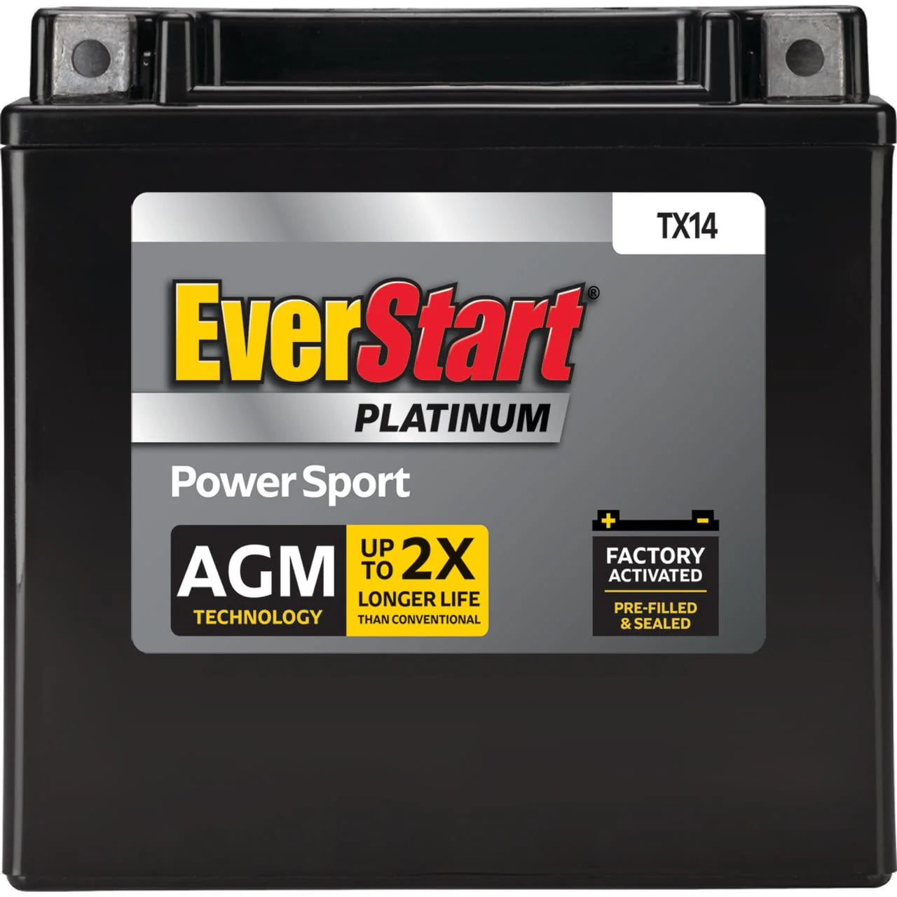 EverStart Premium BOXED AGM Power Sport Battery, Group Size TX14, 12 Volt, 200 CCA K131893