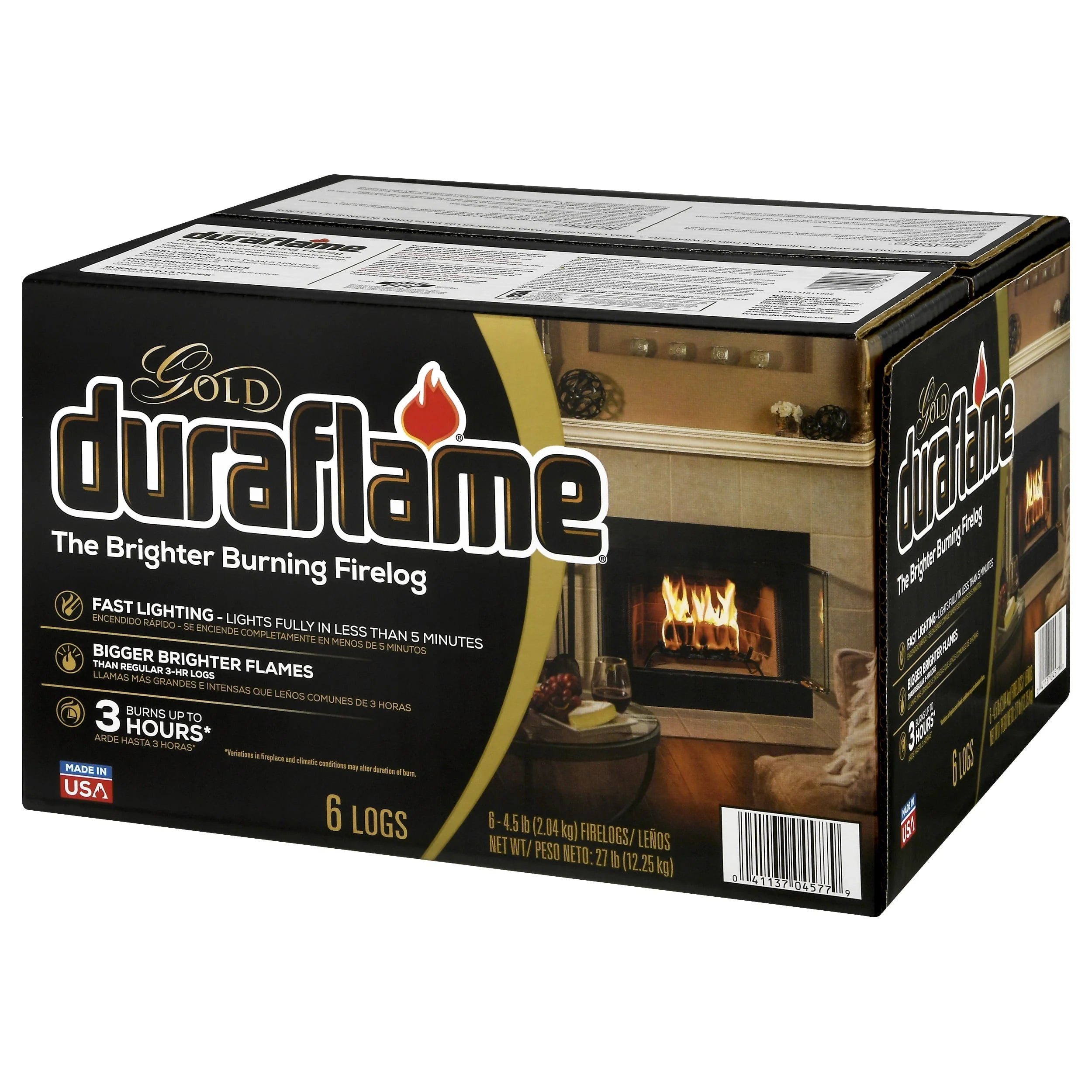 Duraflame Gold Ultra Premium Firelogs 4.5 lb, 6-Pack D540