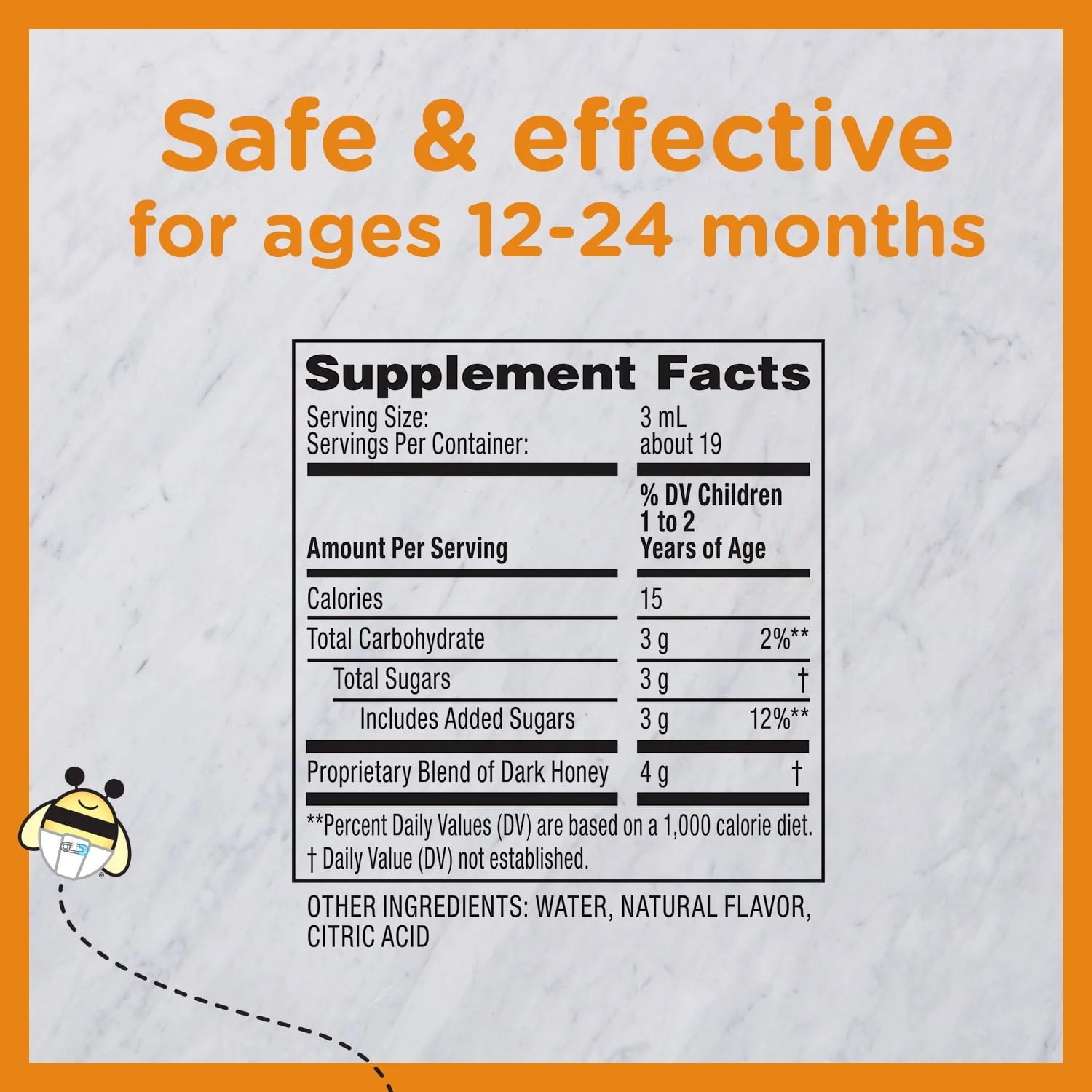 Zarbee's Baby Soothing Cough Syrup, Peach & Honey, 2 fl oz L514