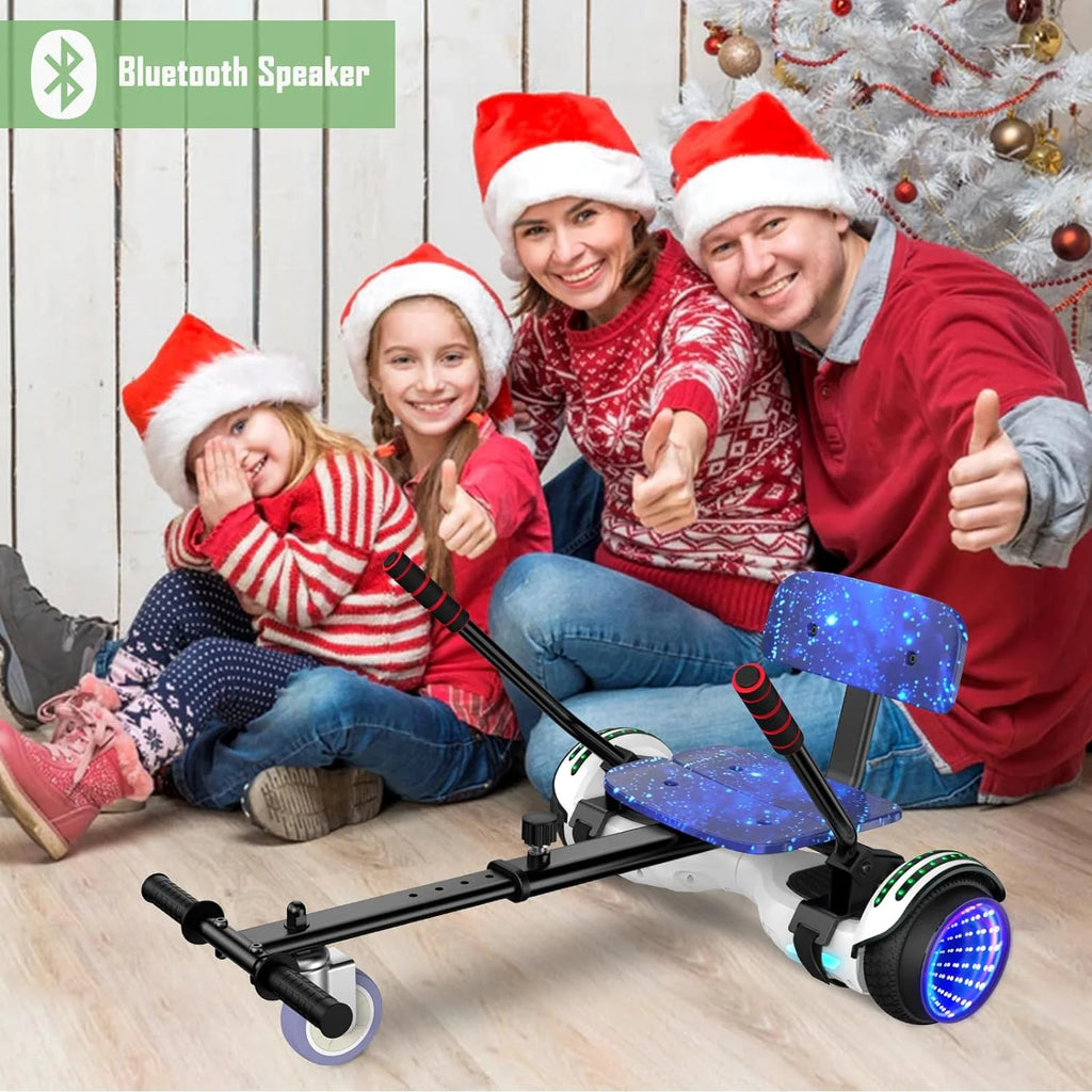 LIEAGLE Hoverboard with Seat Attachment, 6.5 inch Self Balancing Scooter S62540