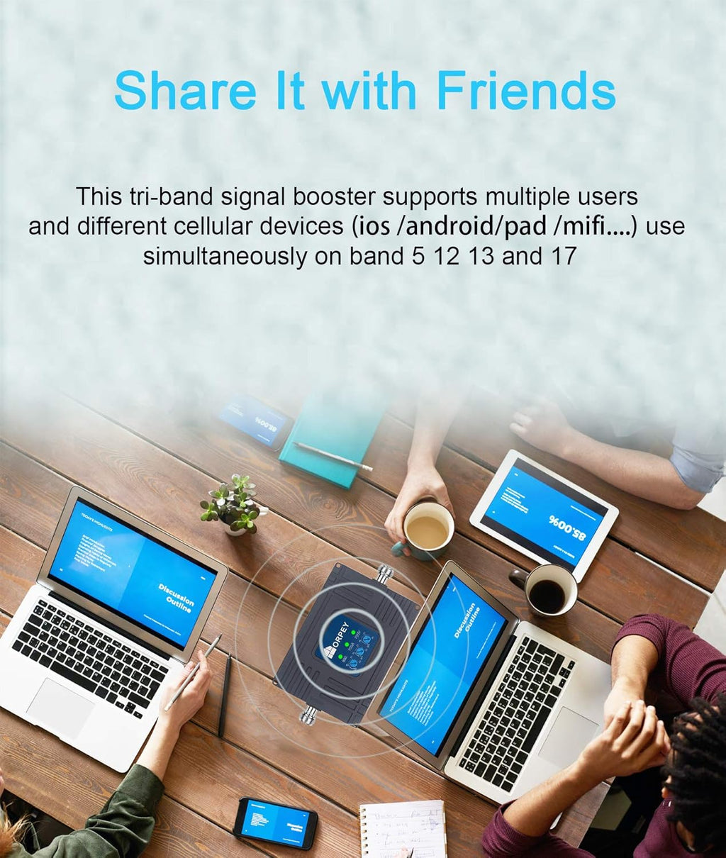 ORPEY Verizon Cell Phone Signal Booster 5G 4G LTE for Home, FCC Approved U518
