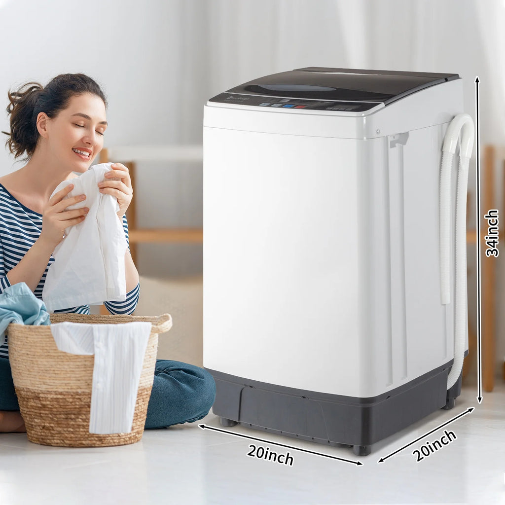 Portable Top Load Washing Machine with Drain Pump, 17.6 Lbs Capacity Y441616