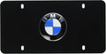 BMW License Marque Plate Logo Black Pack of 2