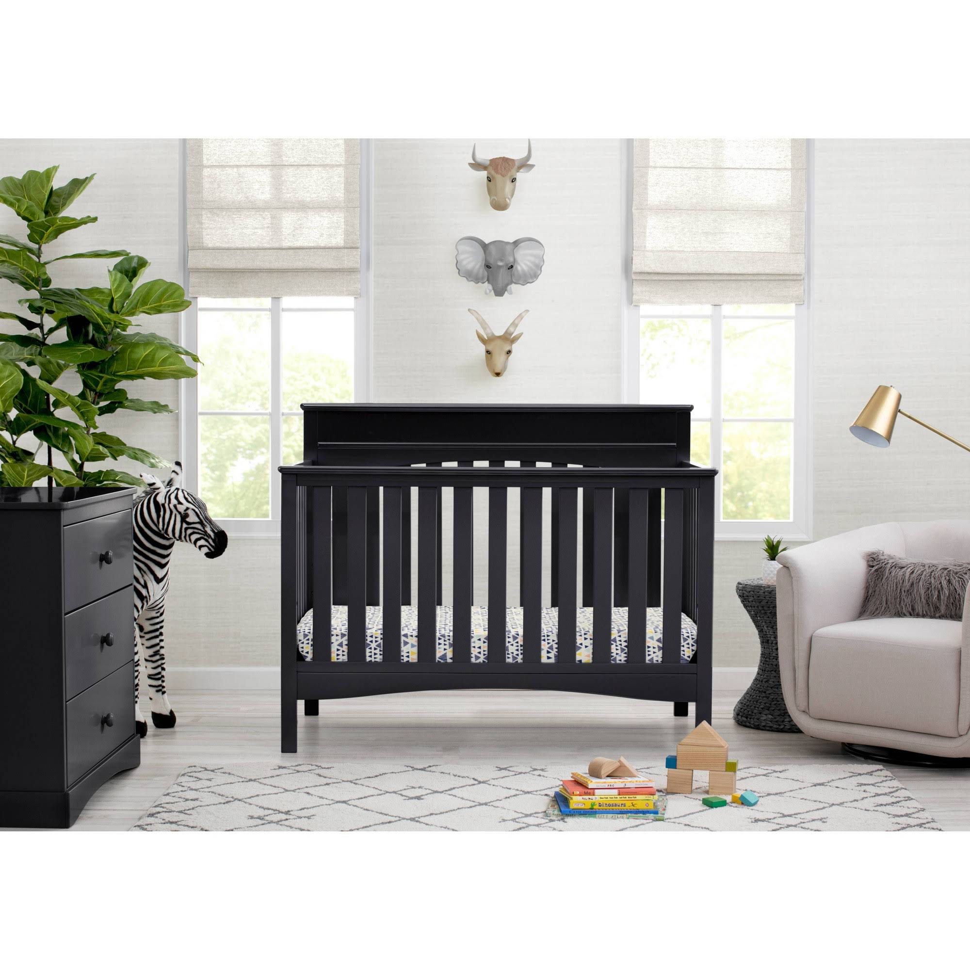 Delta Children Skylar 4-in-1 Convertible Crib Black I97902