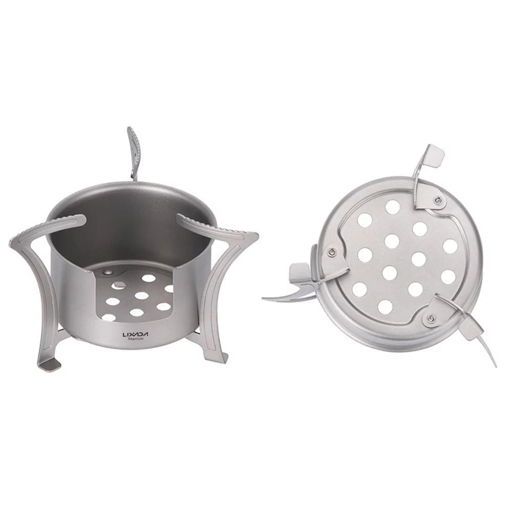 Lixada Ultralight Mini Titanium Alcohol Stove for Hiking O476